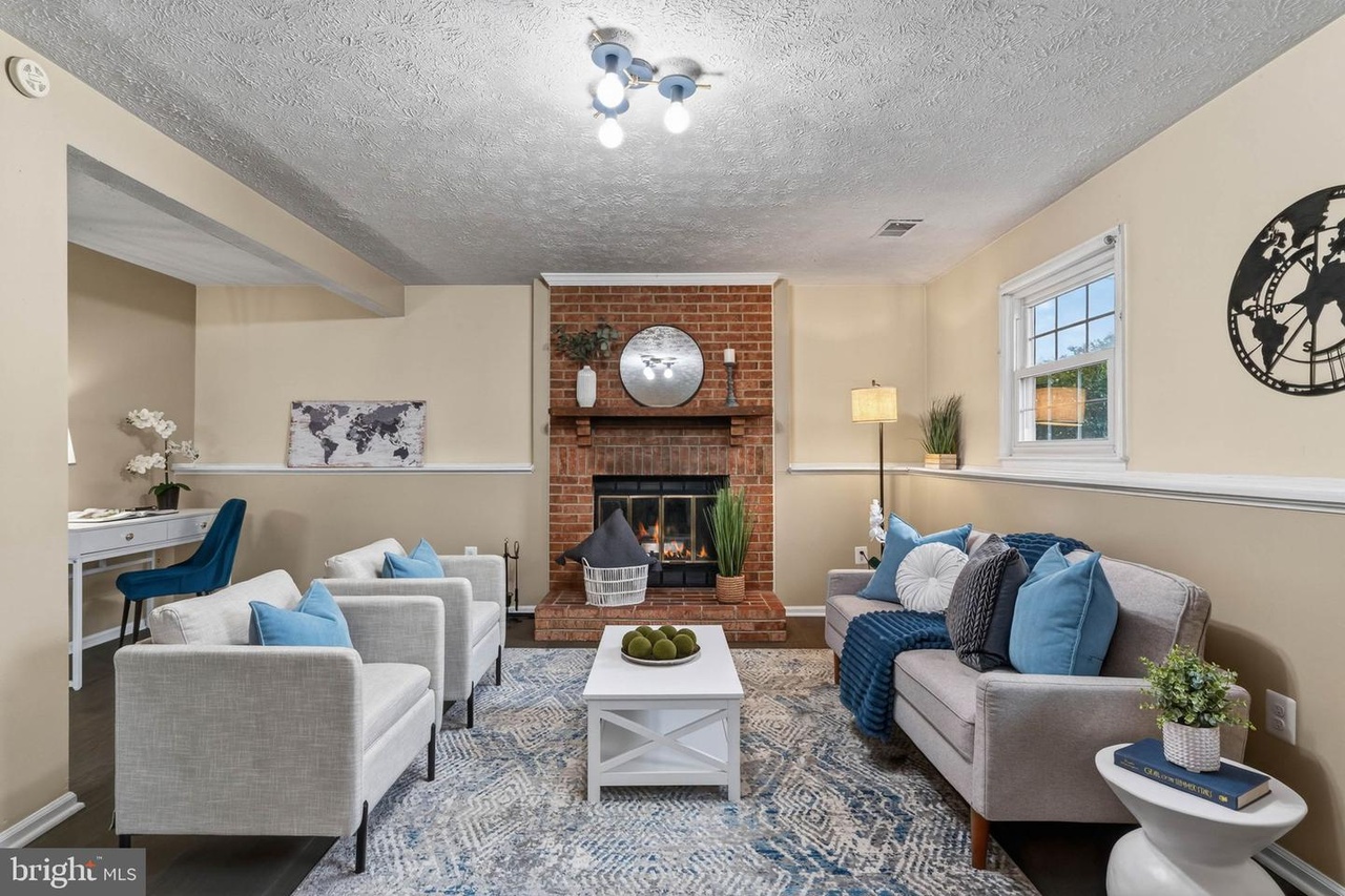 Staged living room showcasing impactful design